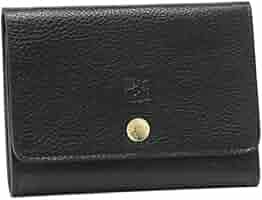 IL BISONTE ブラック 二つ折り財布 IL BISONTE イルビゾンテ 財布 二つ折り レザー 本革 小銭入れ